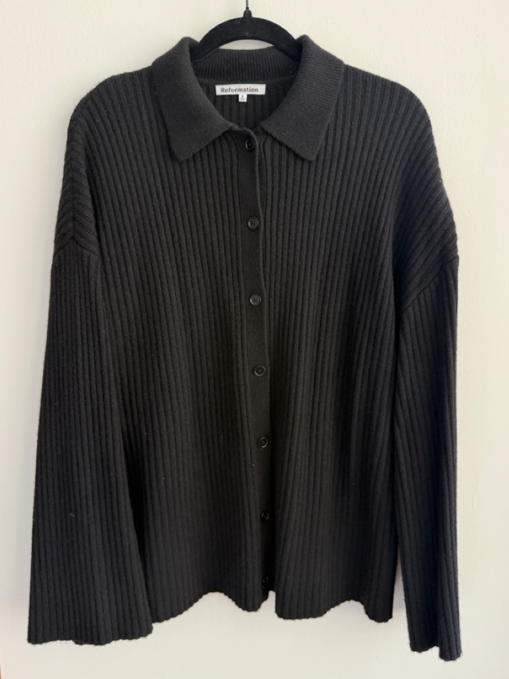 Reformation Fantino Cashmere Collared Cardigan